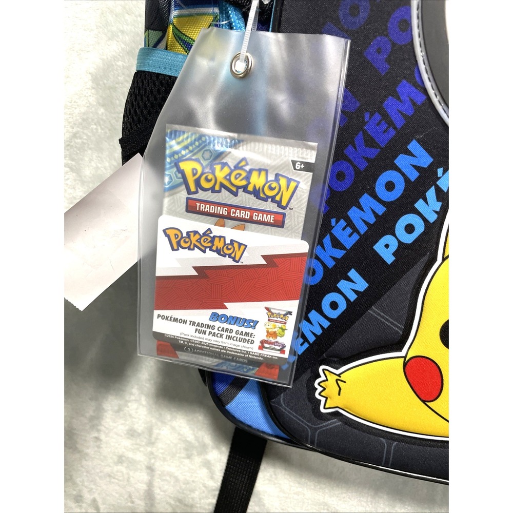 Pokemon Light Up Pokeball 17" Kids School Backpack With Pokemon Card Pack - Picture 2 of 5